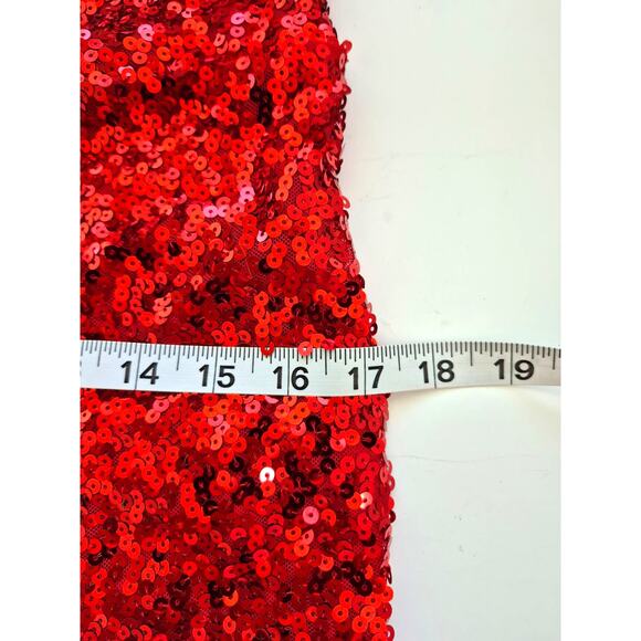 Spirit Red Sequin Romper Womens Sz L Long Sleeve Costume Holiday Halloween NWOT - Picture 8 of 10